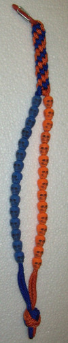 Skull Birdie Beads - Blue and Orange Round Crown Sinnet