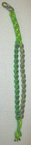 Skull Birdie Beads - Neon Green Neon Yellow Camo Round Crown Sin