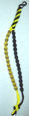 Skull Birdie Beads - Yellow and Black Round Crown Sinnet - Click Image to Close