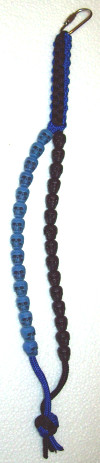 Skull Birdie Beads - Blue and Black Square Crown Sinnet - Click Image to Close