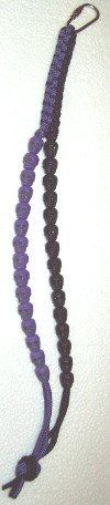Skull Birdie Beads - Purple and Black Square Crown Sinnet - Click Image to Close