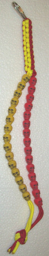Skull Birdie Beads - Yellow and Red Square Crown Sinnet - Click Image to Close