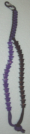 Star Birdie Beads - Purple and Black Square Crown Sinnet - Click Image to Close