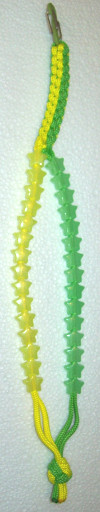Star Birdie Beads - Yellow and Neon Green Square Crown Sinnet - Click Image to Close