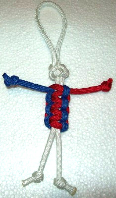 Bag Buddy Zipper Pull - Blue, Red and White
